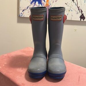 Hunter Blue Rain Boots